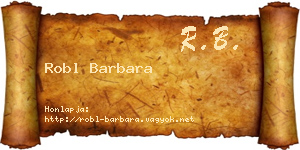 Robl Barbara névjegykártya
